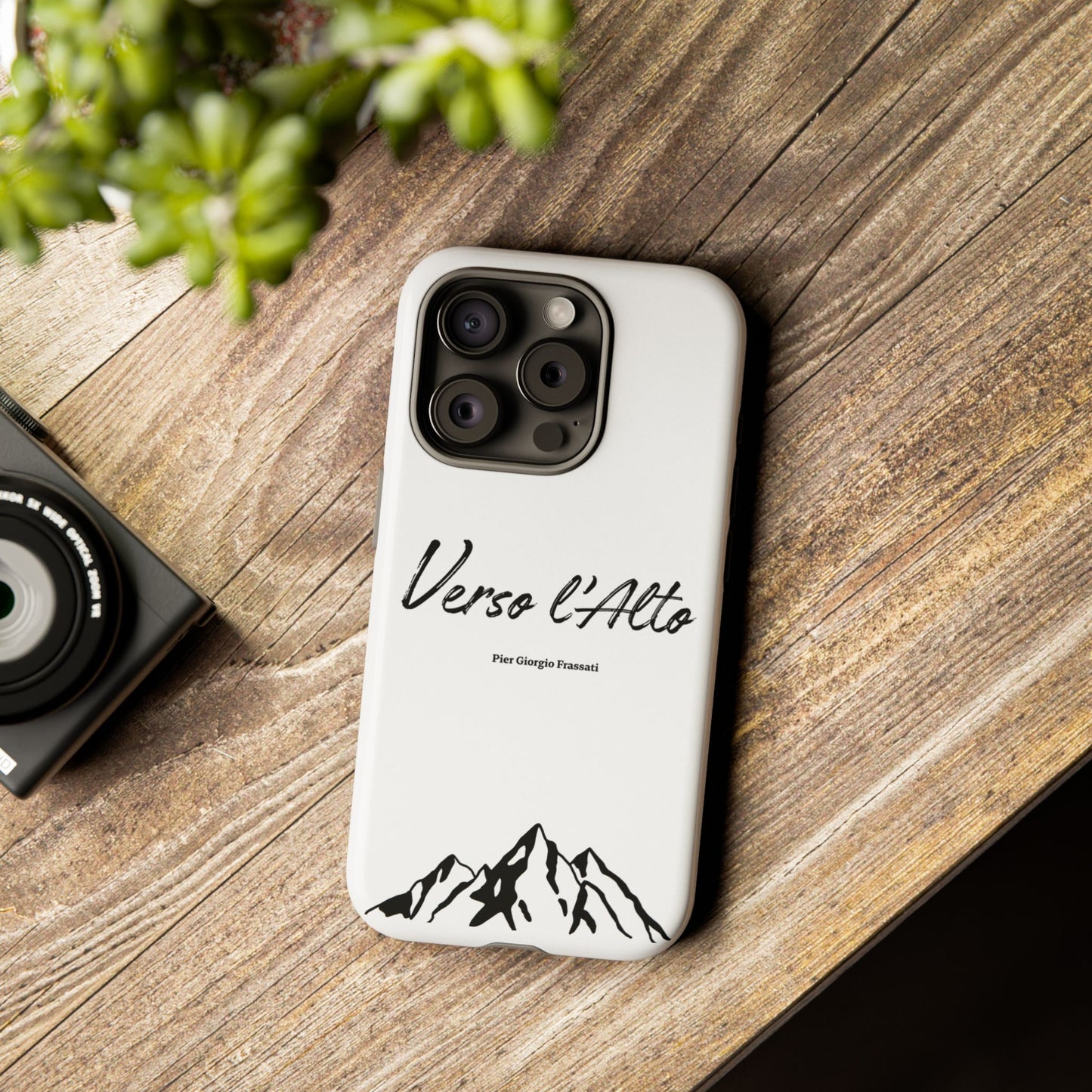 White Mountain Adventure Phone Case - Stylish Verso l'Alto Phone Protection