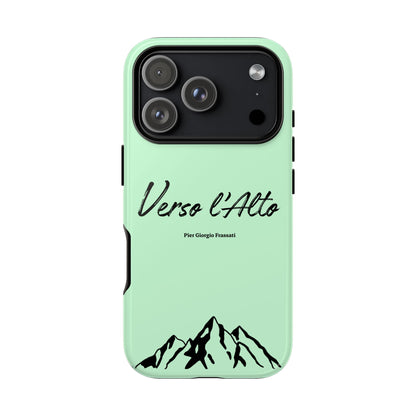 Mint Green Mountain Adventure Phone Case - Stylish Verso l'Alto Phone Protection