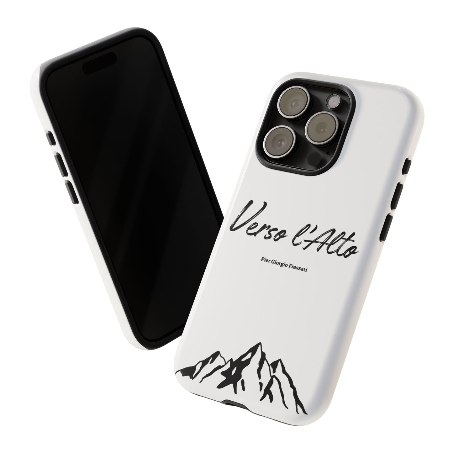 White Mountain Adventure Phone Case - Stylish Verso l'Alto Phone Protection