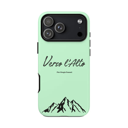 Mint Green Mountain Adventure Phone Case - Stylish Verso l'Alto Phone Protection