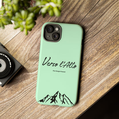 Mint Green Mountain Adventure Phone Case - Stylish Verso l'Alto Phone Protection