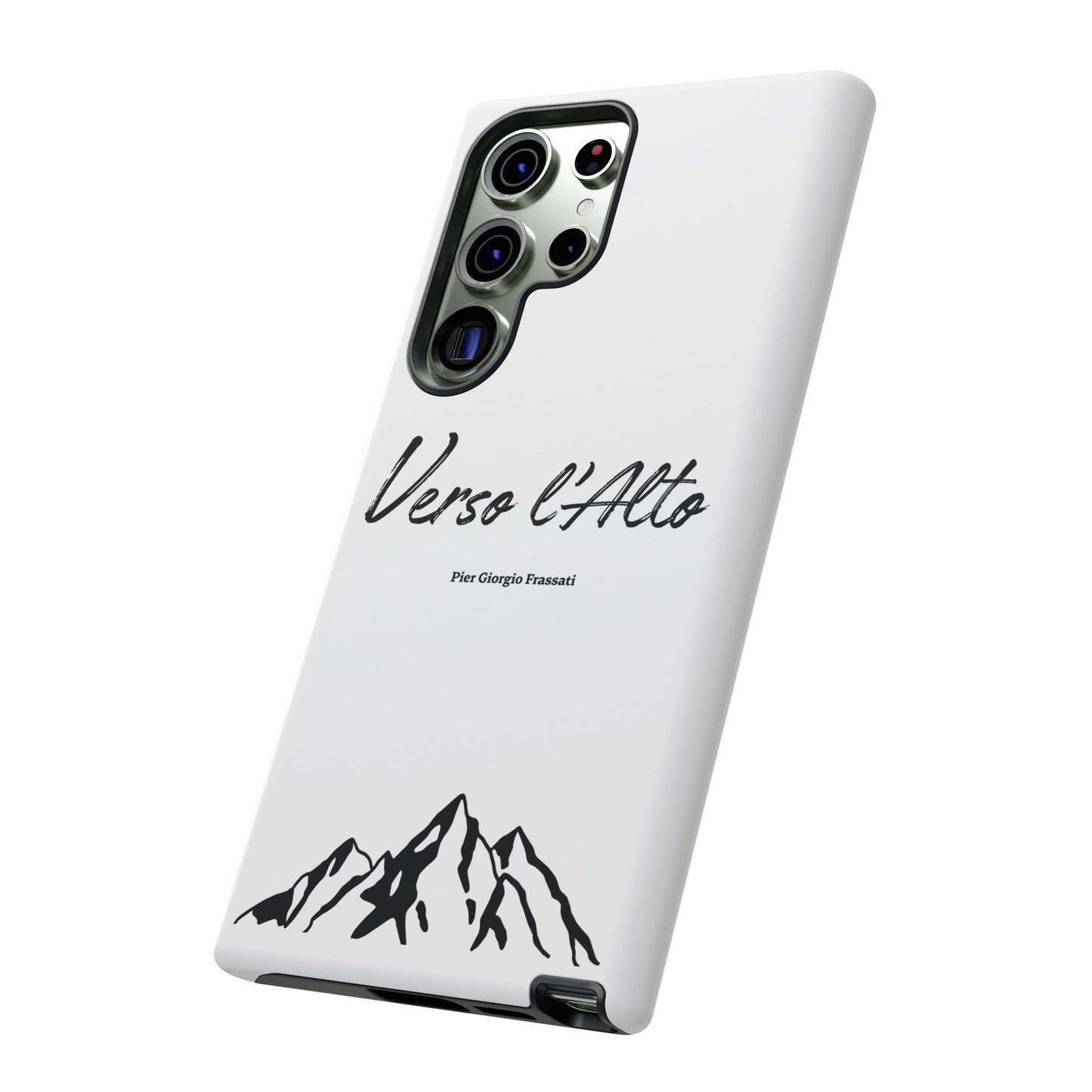 White Mountain Adventure Phone Case - Stylish Verso l'Alto Phone Protection