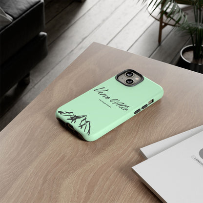 Mint Green Mountain Adventure Phone Case - Stylish Verso l'Alto Phone Protection