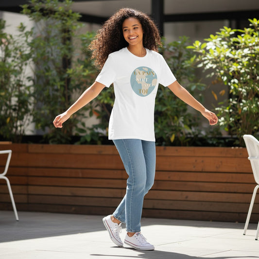 T-shirt chrétien unisexe en coton bio - Paix & Courage (Collector)