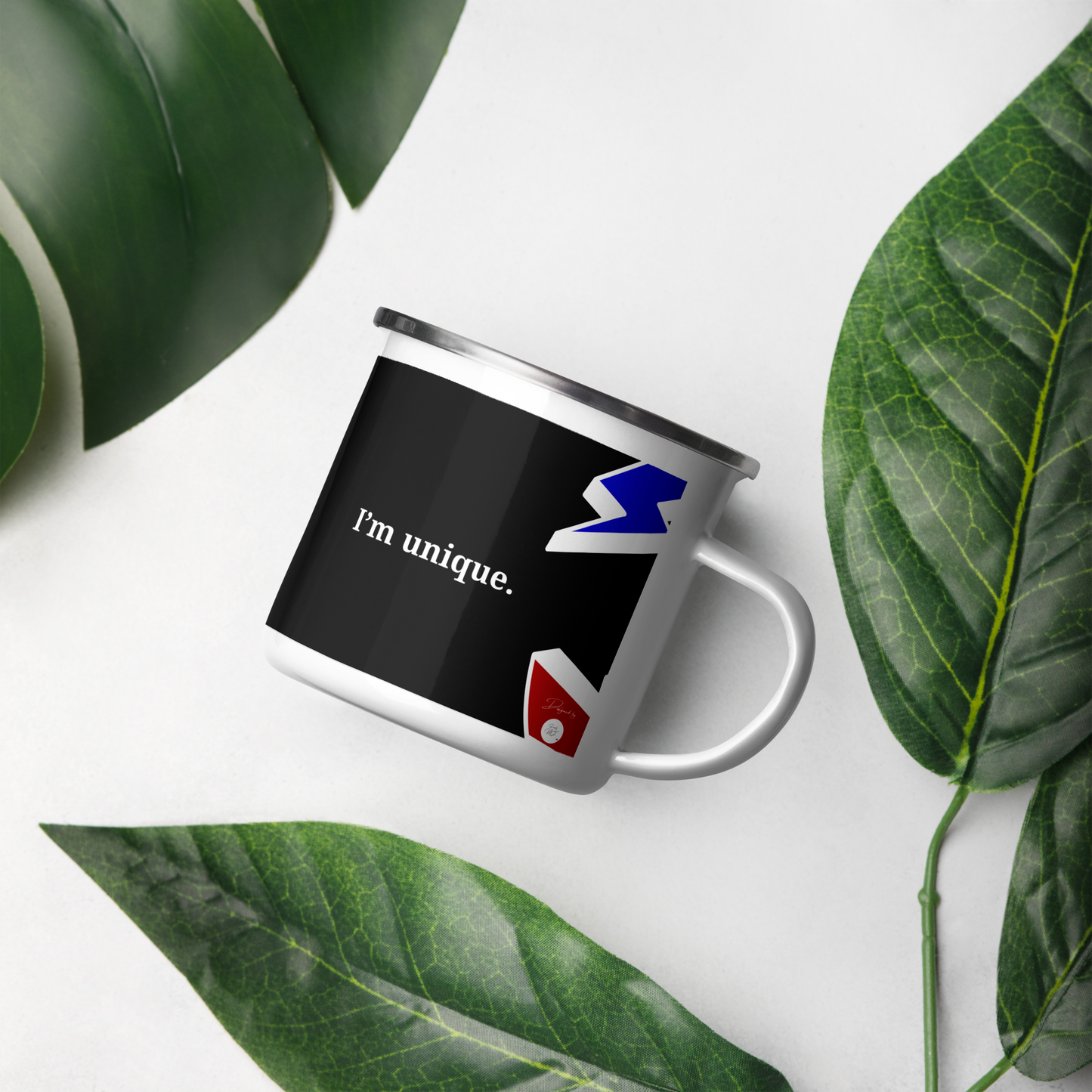 Mug chrétien émaillé Carlo Acutis - Noir (droitier.e)
