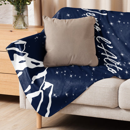 Plaid-Couverture en Sherpa "Verso l'alto" - BLEU MARINE