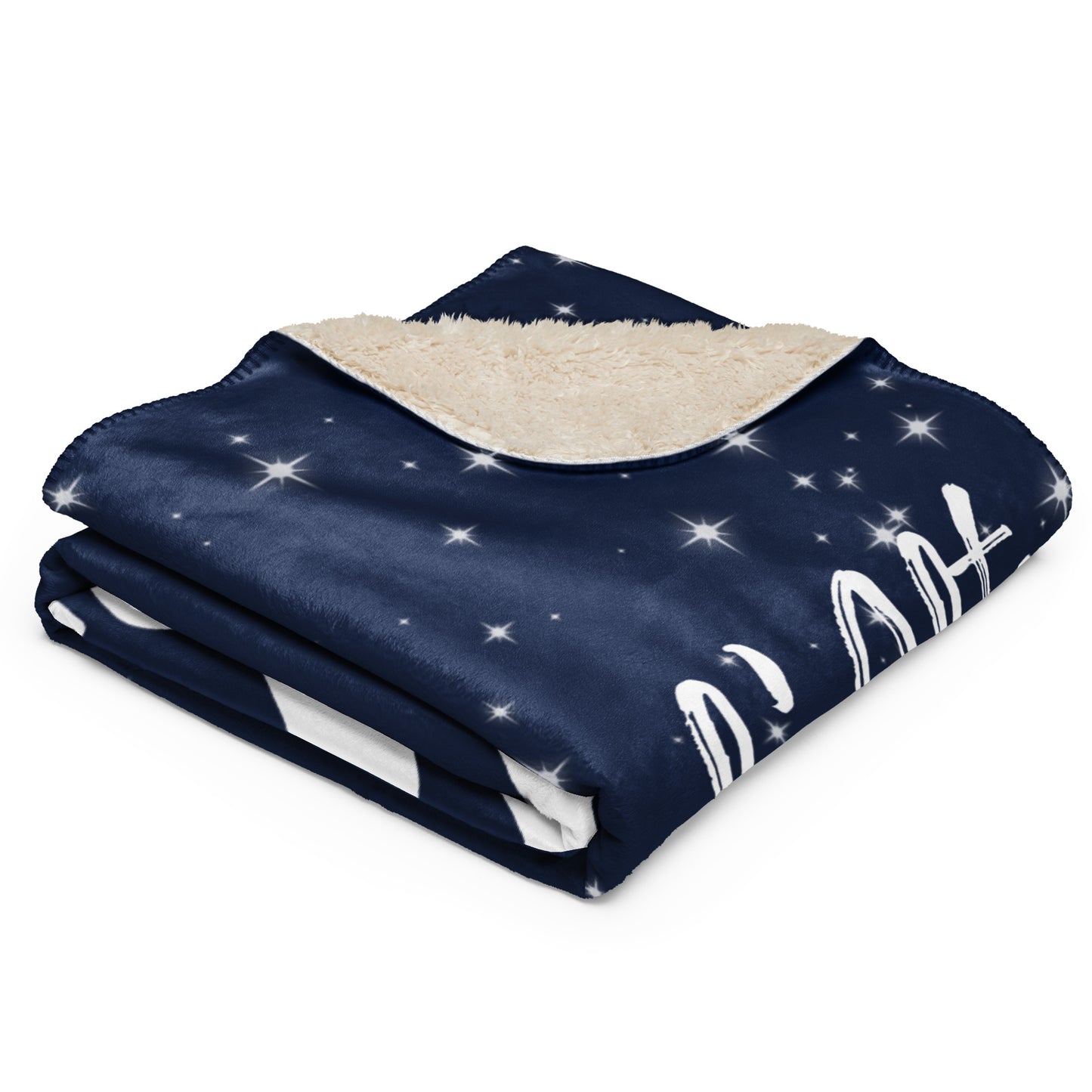 Plaid-Couverture en Sherpa "Verso l'alto" - BLEU MARINE