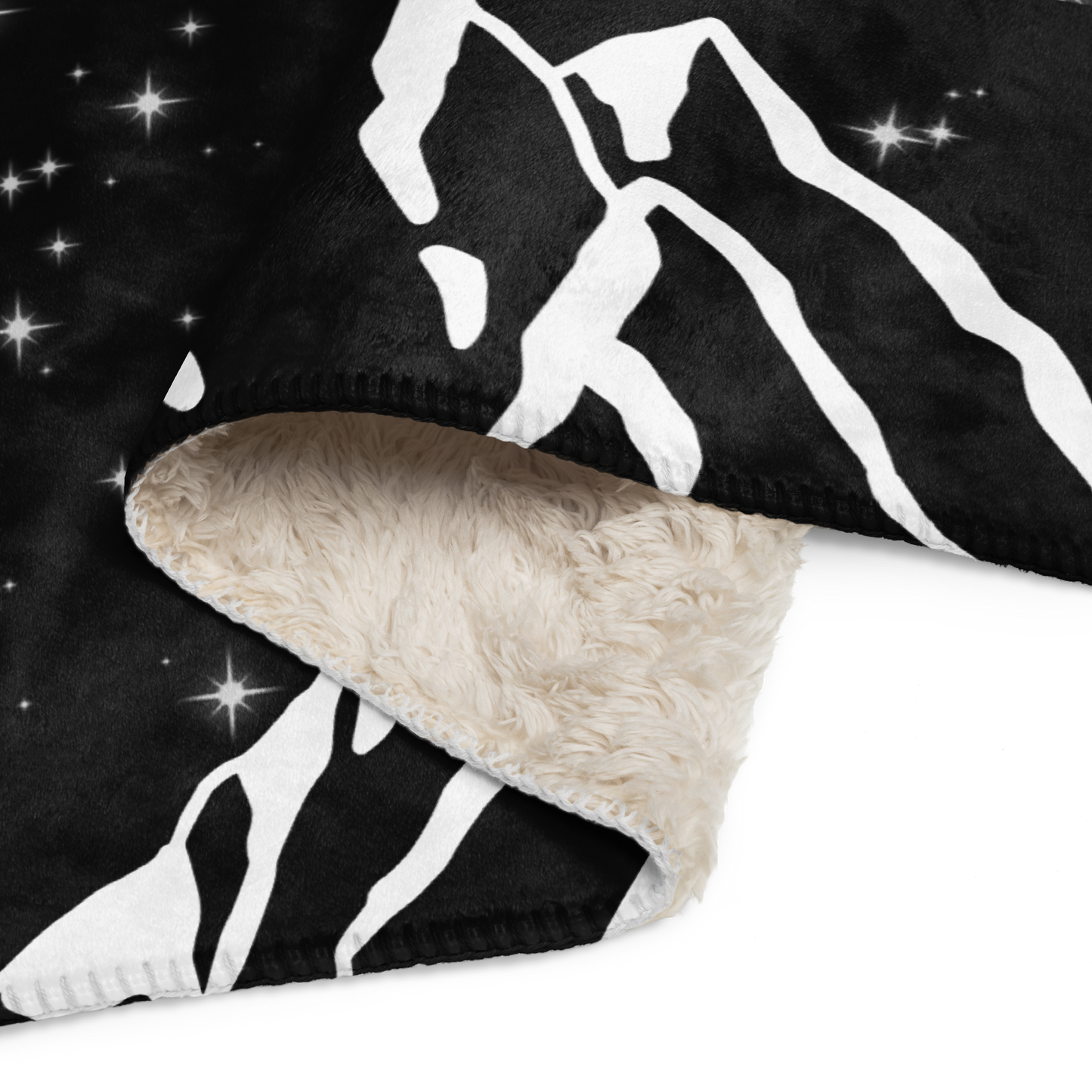 Plaid-Couverture en Sherpa "Verso l'alto" - NOIRE