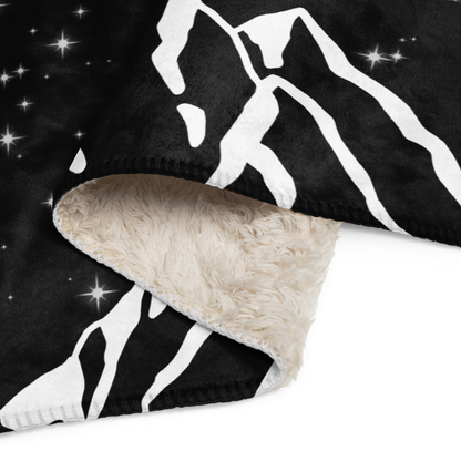 Plaid-Couverture en Sherpa "Verso l'alto" - NOIRE