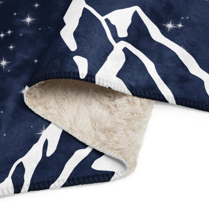 Plaid-Couverture en Sherpa "Verso l'alto" - BLEU MARINE