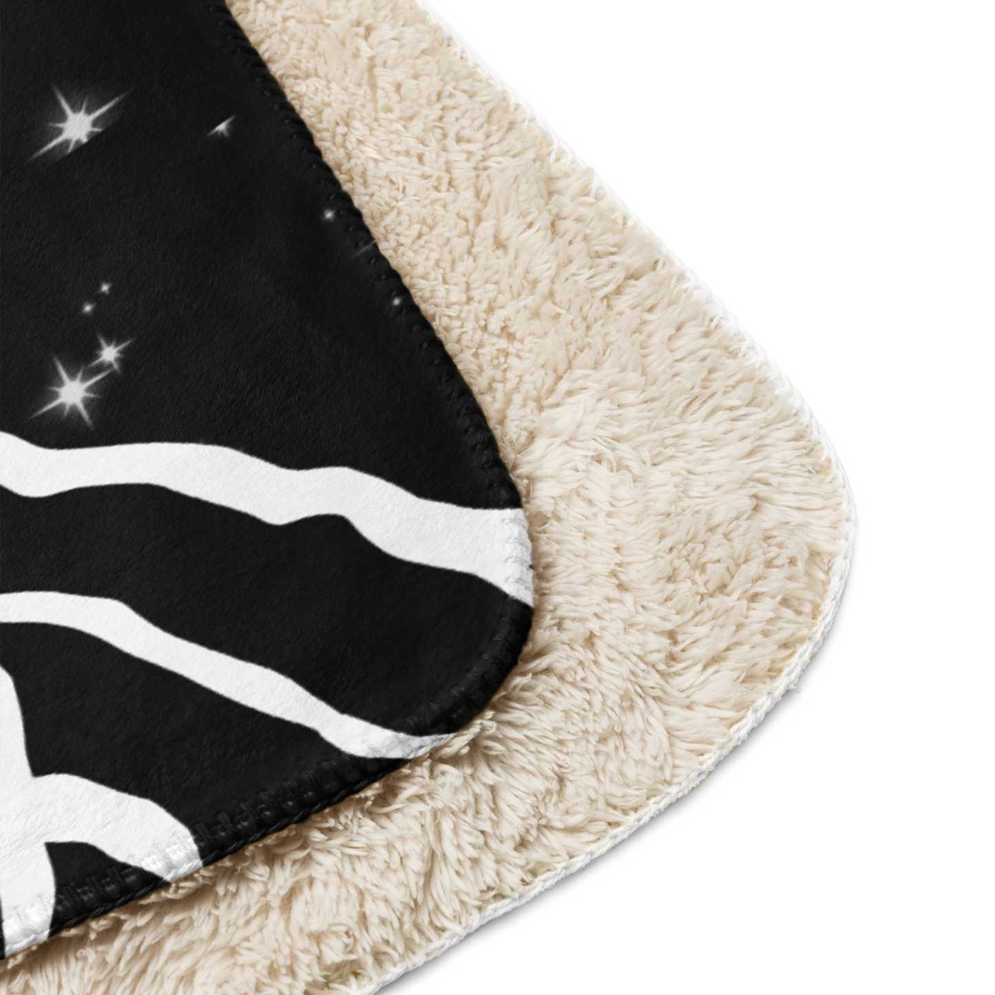 Plaid-Couverture en Sherpa "Verso l'alto" - NOIRE