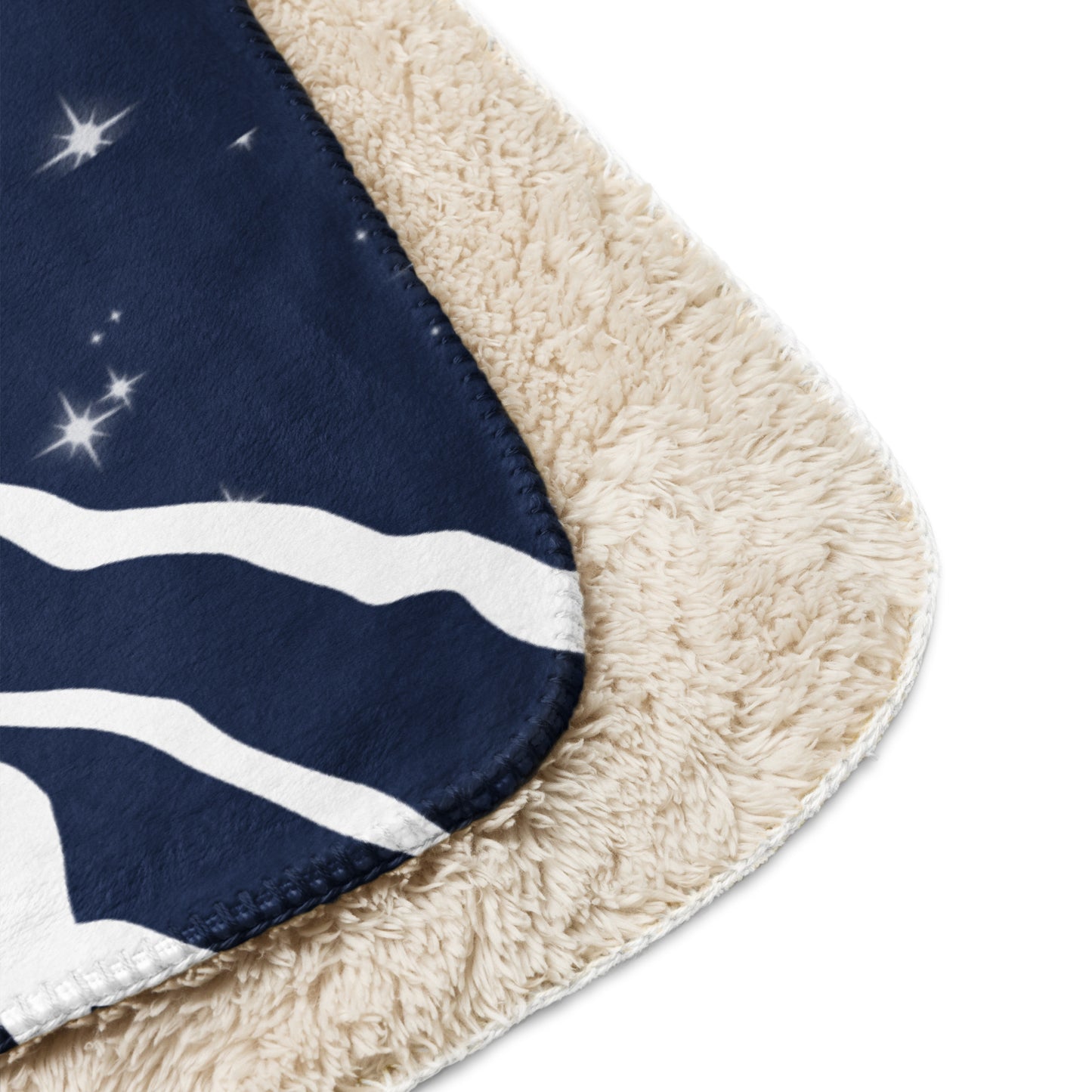 Plaid-Couverture en Sherpa "Verso l'alto" - BLEU MARINE