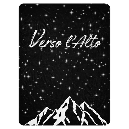 Plaid-Couverture en Sherpa "Verso l'alto" - NOIRE