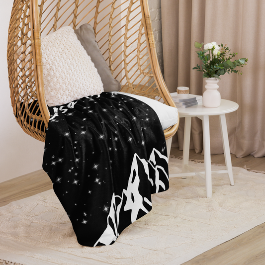 Plaid-Couverture en Sherpa "Verso l'alto" - NOIRE