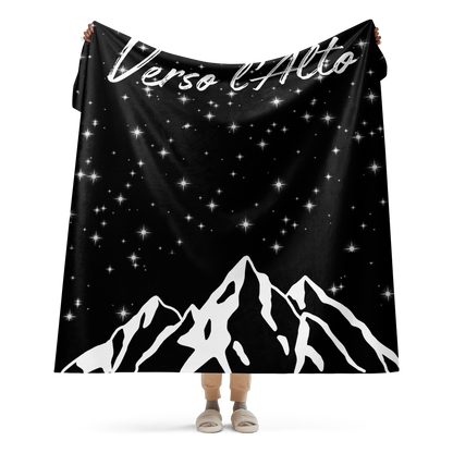 Plaid-Couverture en Sherpa "Verso l'alto" - NOIRE