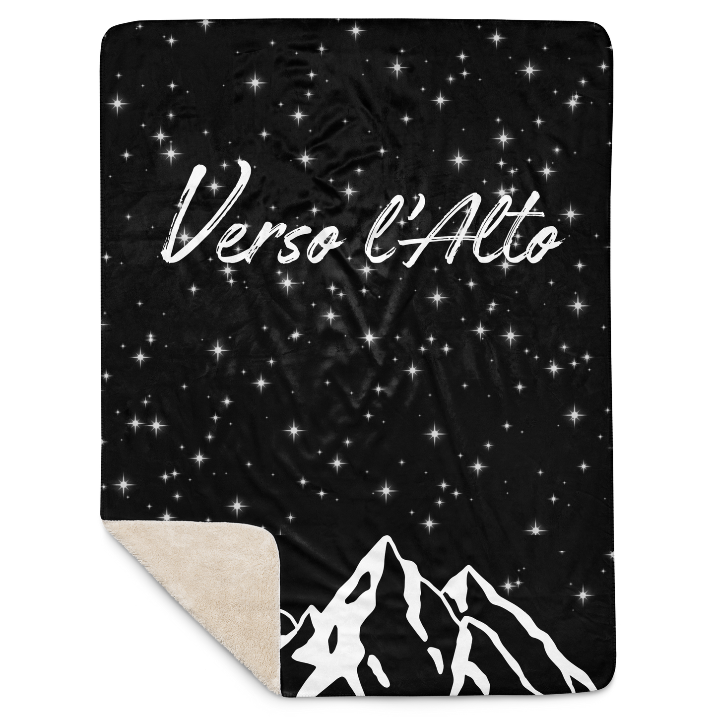 Plaid-Couverture en Sherpa "Verso l'alto" - NOIRE