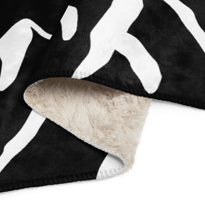 Plaid-Couverture en Sherpa "Verso l'alto" - NOIRE