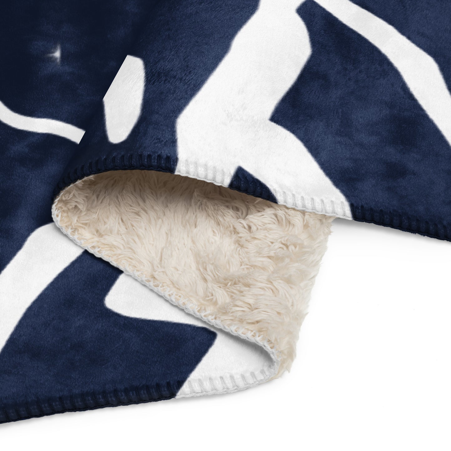 Plaid-Couverture en Sherpa "Verso l'alto" - BLEU MARINE