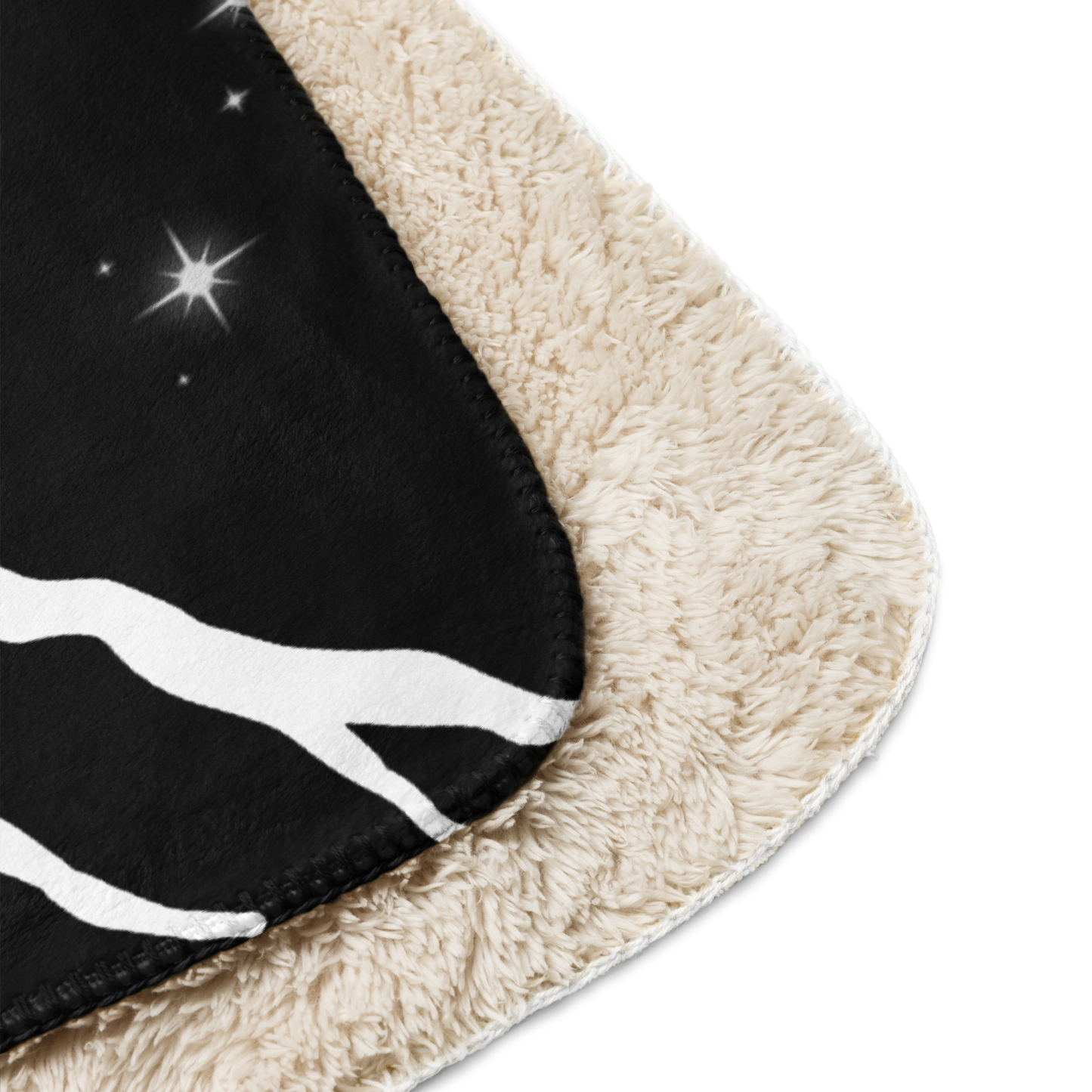 Plaid-Couverture en Sherpa "Verso l'alto" - NOIRE