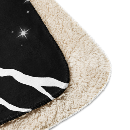 Plaid-Couverture en Sherpa "Verso l'alto" - NOIRE