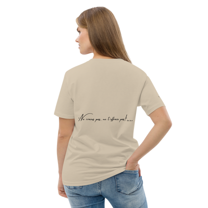 T-shirt chrétien unisexe en coton Bio – Paix & Joie