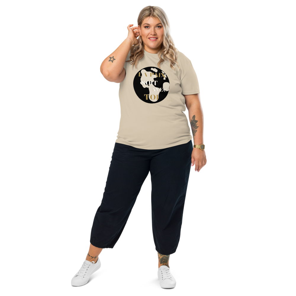 T-shirt chrétien unisexe en coton Bio – Paix & Joie