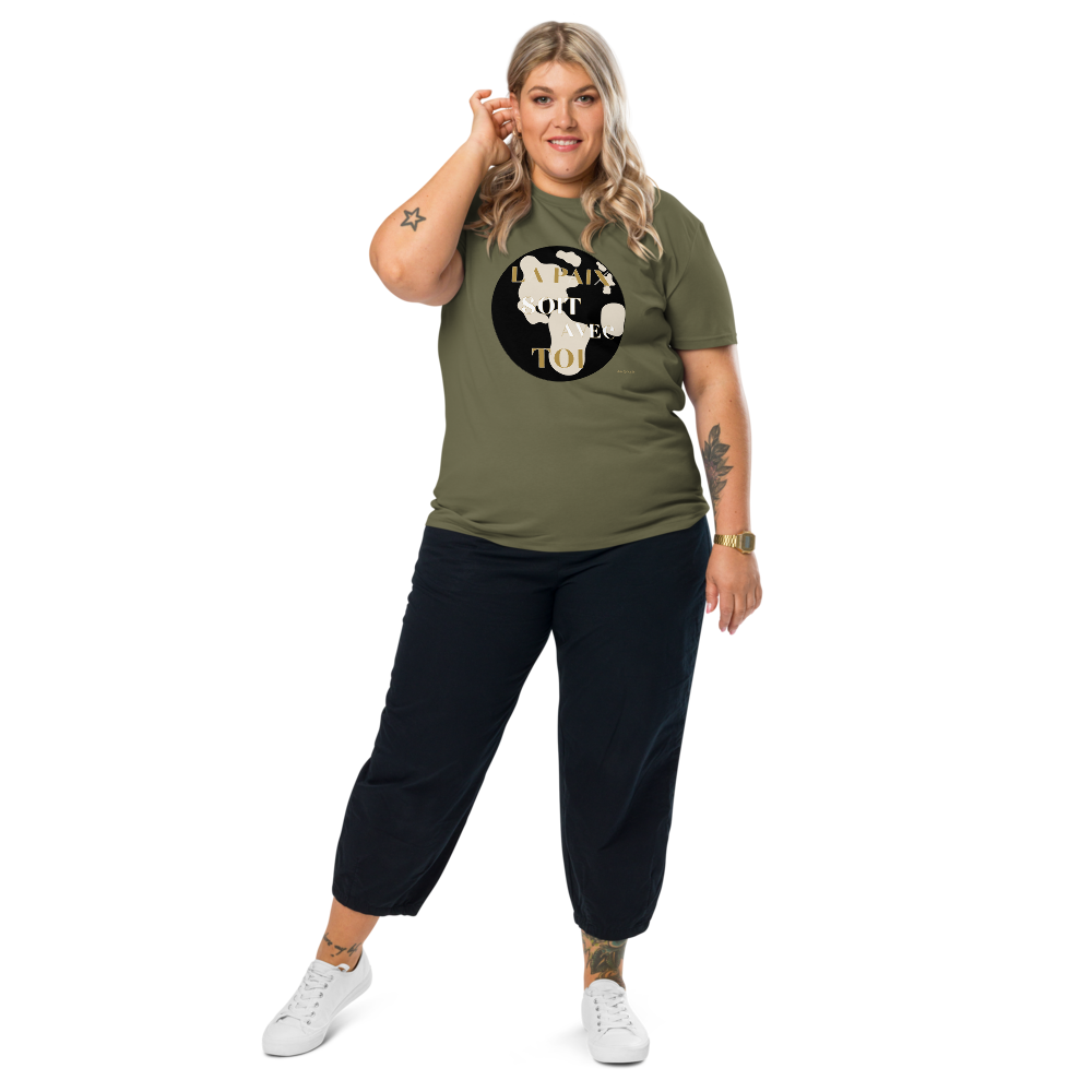 T-shirt chrétien unisexe en coton Bio – Paix & Joie