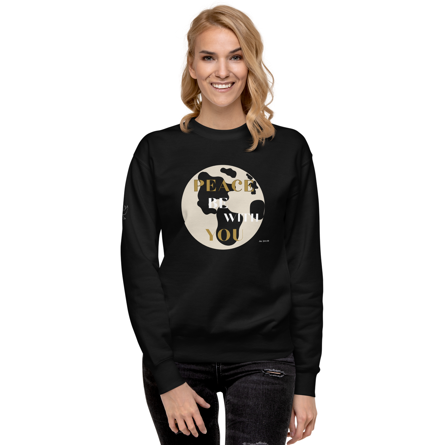 Christian Unisex Sweatshirt – Peace & Courage