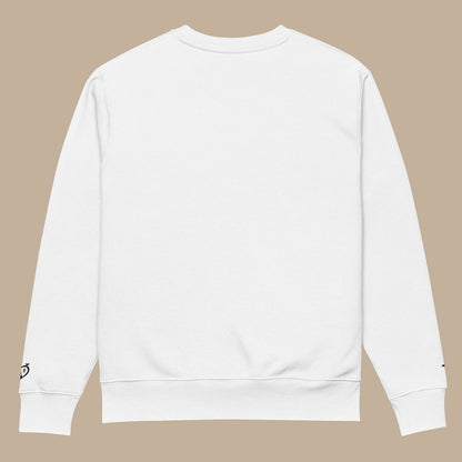 Pull unisexe en coton bio – Verso l’Alto (Blanc)